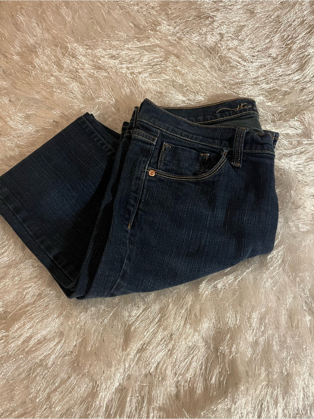 Old Navy Women's Dark Indigo Straight Leg Jeans 👖